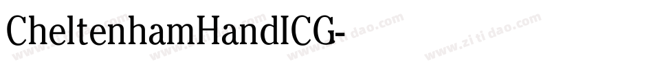 CheltenhamHandICG字体转换