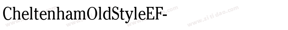 CheltenhamOldStyleEF字体转换