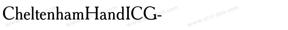 CheltenhamHandICG字体转换