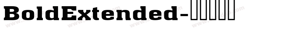 BoldExtended字体转换