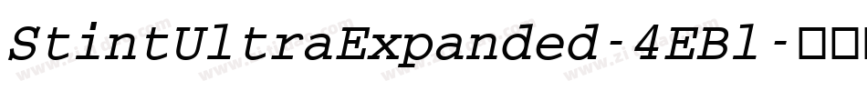 StintUltraExpanded-4EBl字体转换
