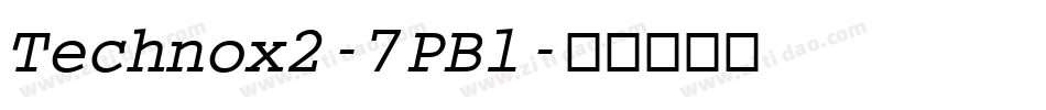 Technox2-7PBl字体转换