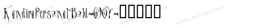 KandiraPersonalBold-69OY字体转换