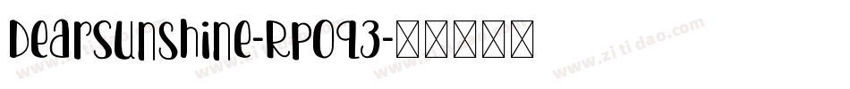 DearSunshine-Rp0q3字体转换