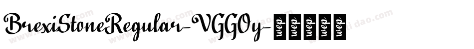 BrexiStoneRegular-VGGOy字体转换