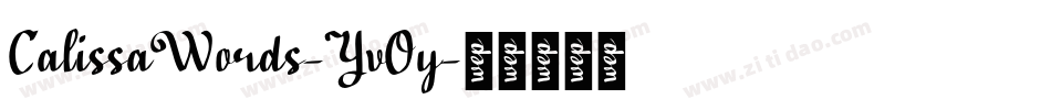 CalissaWords-YvOy字体转换