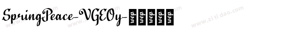 SpringPeace-VGEOy字体转换 SpringPeace-VGEOy字体转换