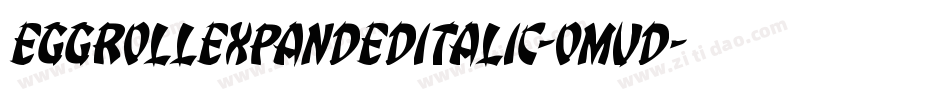 EggRollExpandedItalic-omvd字体转换
