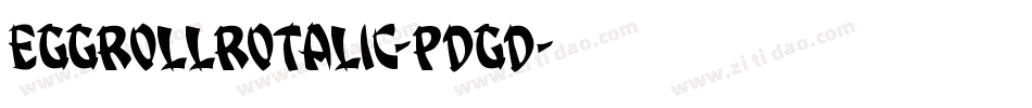 EggRollRotalic-pdgd字体转换