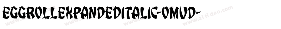EggRollExpandedItalic-omvd字体转换
