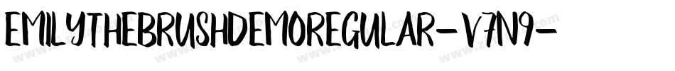 EmilyTheBrushDemoRegular-v7n9字体转换