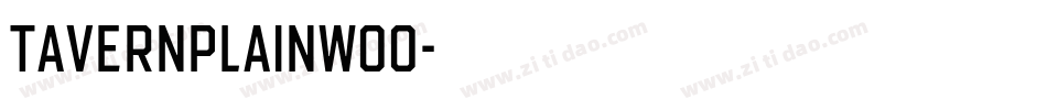 TavernPlainW00字体转换