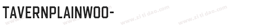 TavernPlainW00字体转换