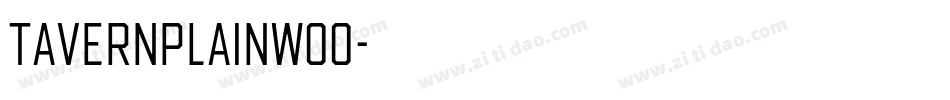 TavernPlainW00字体转换