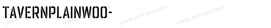 TavernPlainW00字体转换