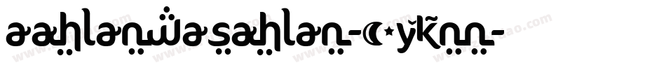 AAhlanWasahlan-9YKnn字体转换
