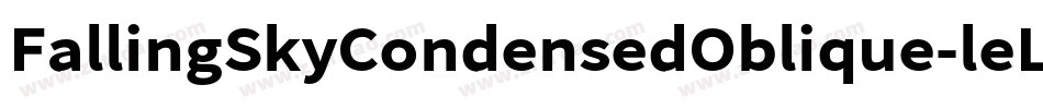 FallingSkyCondensedOblique-leLw字体转换