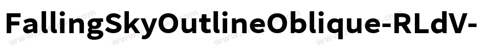 FallingSkyOutlineOblique-RLdV字体转换