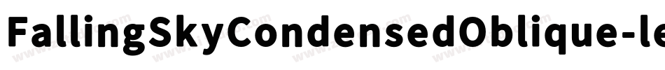 FallingSkyCondensedOblique-leLw字体转换