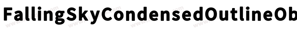 FallingSkyCondensedOutlineOblique-1qZv字体转换