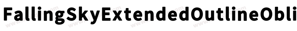 FallingSkyExtendedOutlineOblique-YBO2字体转换