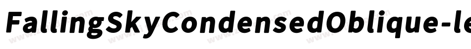 FallingSkyCondensedOblique-leLw字体转换