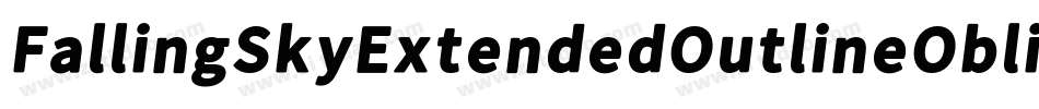 FallingSkyExtendedOutlineOblique-YBO2字体转换
