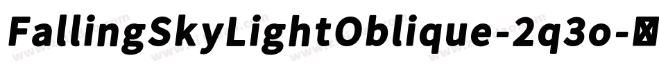 FallingSkyLightOblique-2q3o字体转换