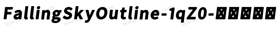 FallingSkyOutline-1qZ0字体转换