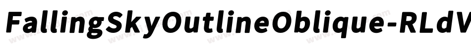 FallingSkyOutlineOblique-RLdV字体转换