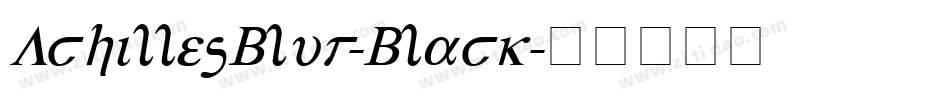 AchillesBlur-Black字体转换