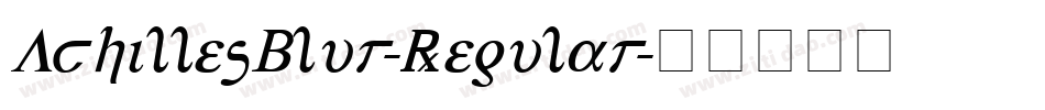 AchillesBlur-Regular字体转换