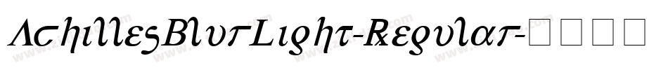 AchillesBlurLight-Regular字体转换