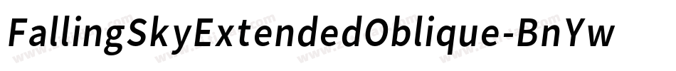 FallingSkyExtendedOblique-BnYw字体转换