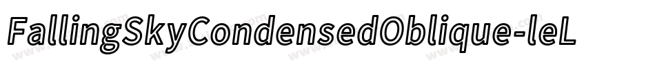 FallingSkyCondensedOblique-leLw字体转换