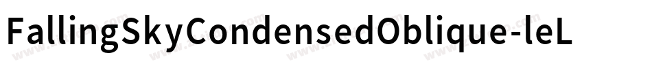FallingSkyCondensedOblique-leLw字体转换