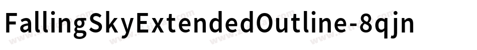FallingSkyExtendedOutline-8qjn字体转换