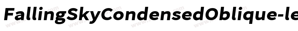 FallingSkyCondensedOblique-leLw字体转换