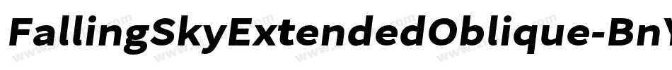 FallingSkyExtendedOblique-BnYw字体转换