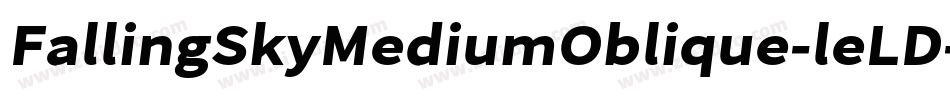 FallingSkyMediumOblique-leLD字体转换