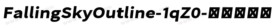FallingSkyOutline-1qZ0字体转换