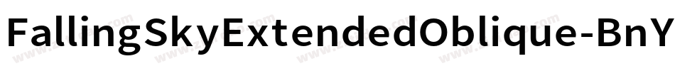 FallingSkyExtendedOblique-BnYw字体转换