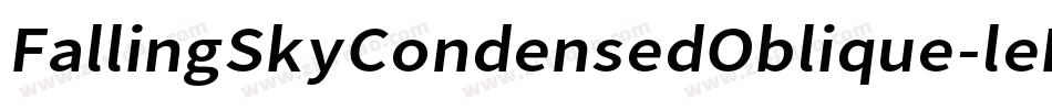FallingSkyCondensedOblique-leLw字体转换