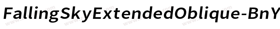 FallingSkyExtendedOblique-BnYw字体转换
