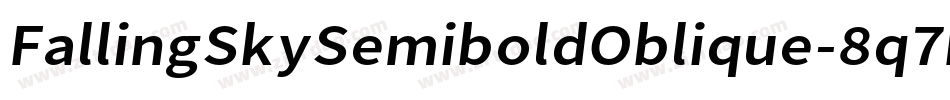FallingSkySemiboldOblique-8q7M字体转换