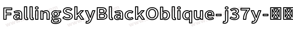 FallingSkyBlackOblique-j37y字体转换