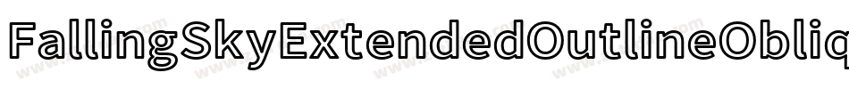 FallingSkyExtendedOutlineOblique-YBO2字体转换