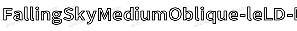 FallingSkyMediumOblique-leLD字体转换