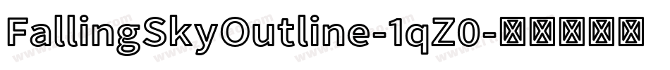 FallingSkyOutline-1qZ0字体转换