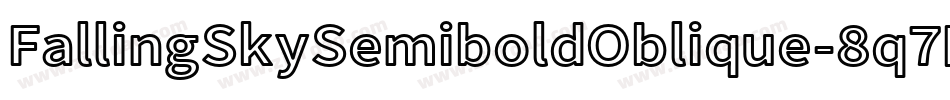 FallingSkySemiboldOblique-8q7M字体转换